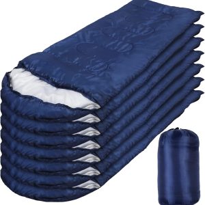 10 Pcs 0 Degree Camping Sleeping Bags Bulk for Adults Cold Weather Sleeping Bags 4 Season Warm Waterproof Lightweight with Compression Sack for Backpacking Hiking Travel Homeless