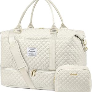 LOVEVOOK Travel Duffle Bag,Weekender Bags for Women with Shoe Compartment