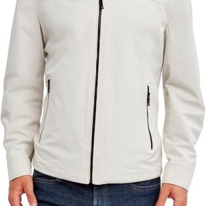 Men's Casual Lightweight Full Zip Windbreaker-Weather Resistant Golf Jacket (S-XXL)