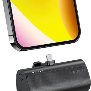 VEGER Mini Portable Charger for iPhone, 5000mAh 20W PD Fast Charging Battery Pack, Cordless Portable External Backup Charger for iPhone 13, 12, 11, 8, 7, XR, XS Max, Pro Max, AirPods